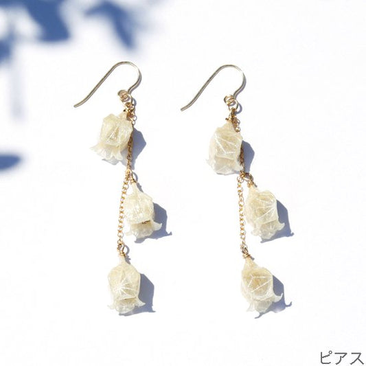 Piercing Earrings - 3 Flowers of Lily