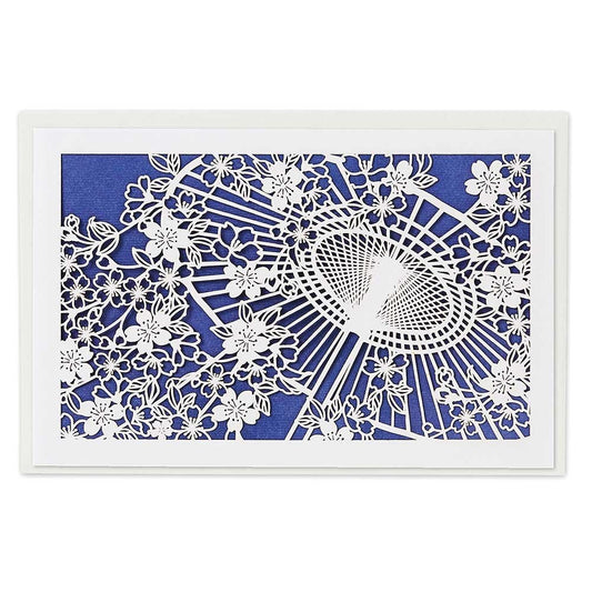 Greeting Card - Laser Cut Umbrella/Sakura