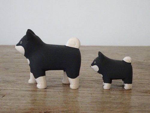 Wooden Animal Set - Shiba Dog