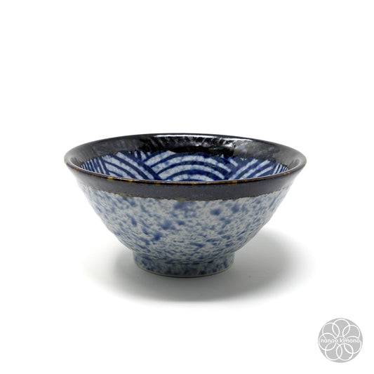 Rice Bowl - Seigaiha Wave Navy