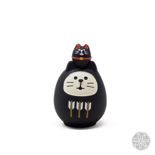 Miniature - Daruma Cat Black
