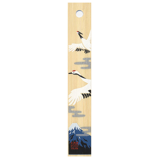 Bamboo Bookmark - Mt. Fuji Crane
