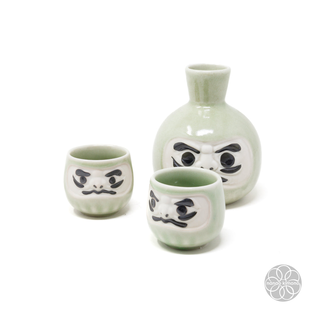 Sake Set - Daruma Green