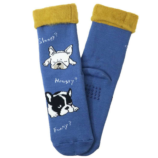 Reading Socks (extra warm)- Bulldog Blue