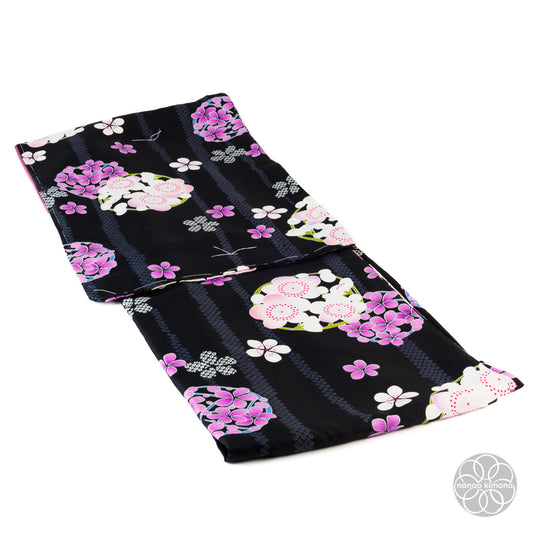 Women's Washable Kimono - Black & Purple