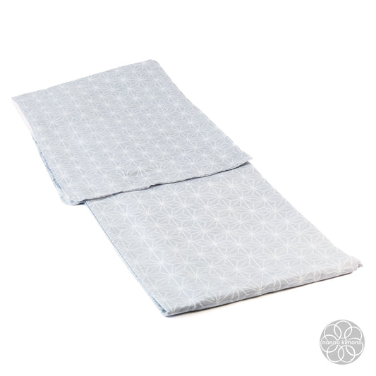 Women's Washable Kimono - Asanoha Light Gray