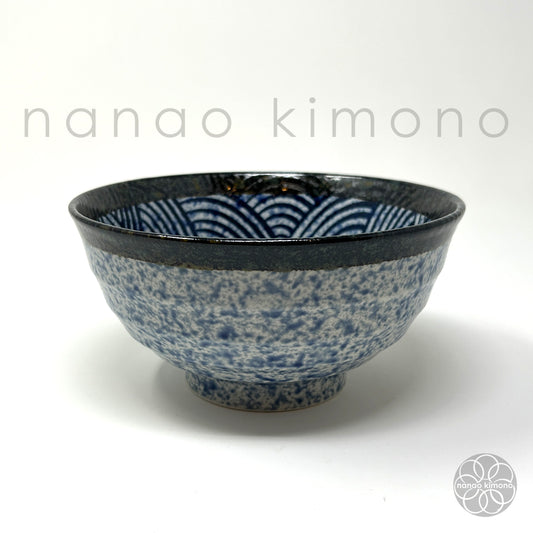 Donburi Bowl - Seigaiha Wave Navy