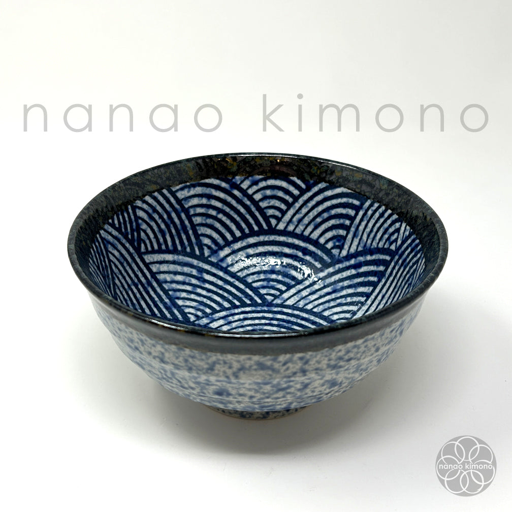 Donburi Bowl - Seigaiha Wave Navy