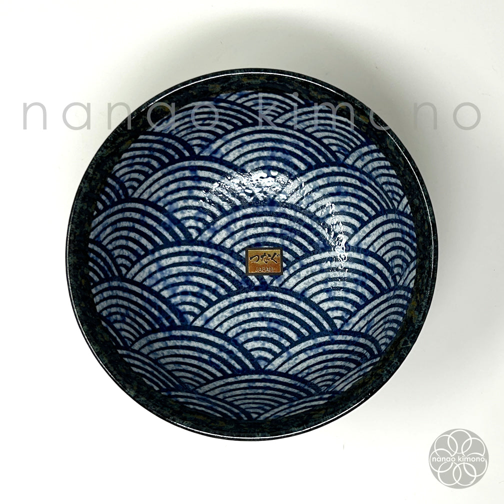 Donburi Bowl - Seigaiha Wave Navy