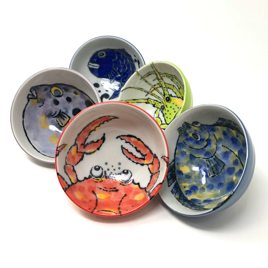 Rice Bowls - Ocean (Set of 5)
