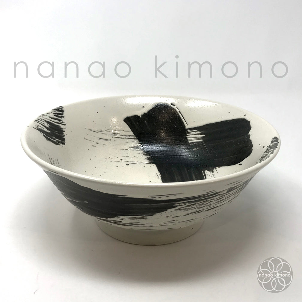 Ramen Bowl - Brush Stroke White