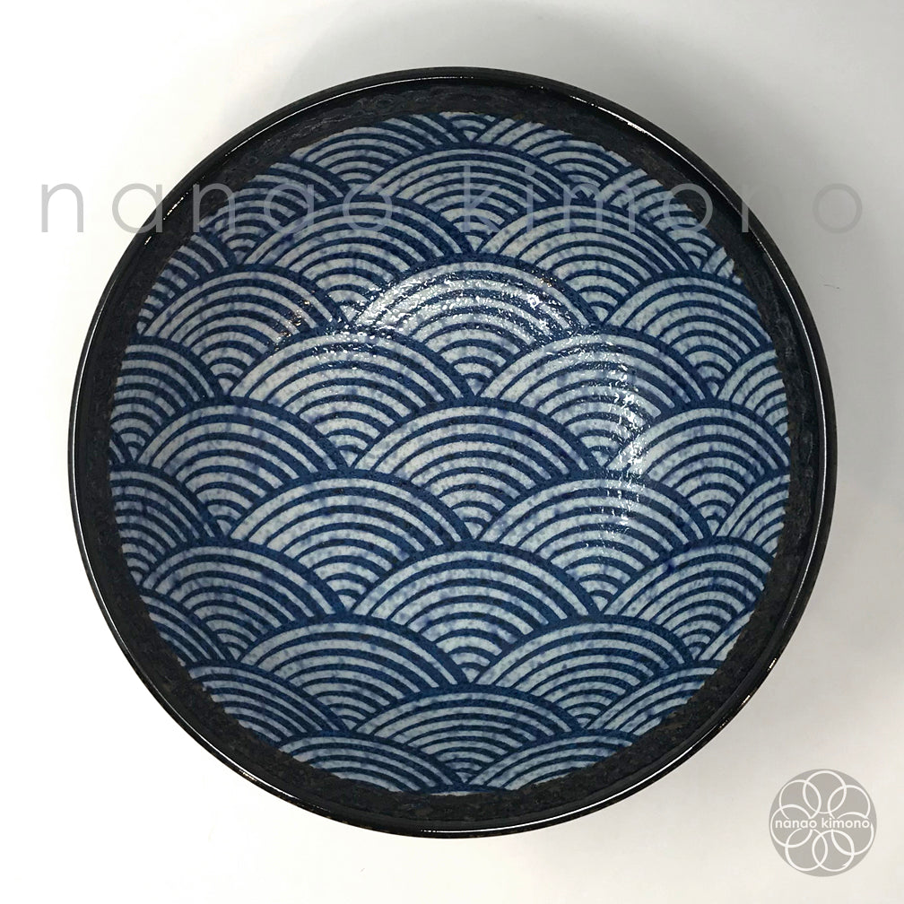 Ramen Bowl - Seigaiha Wave Navy