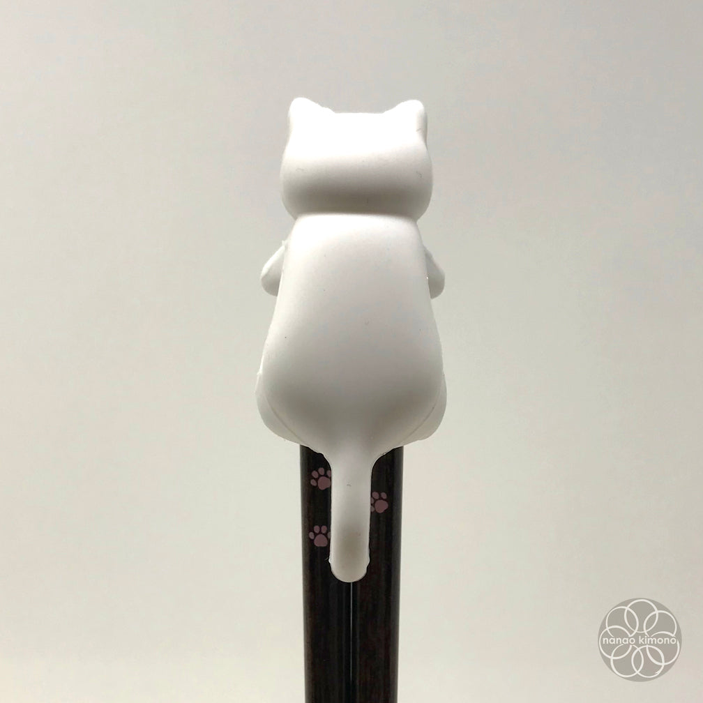Chopsticks & Rest - White Cat
