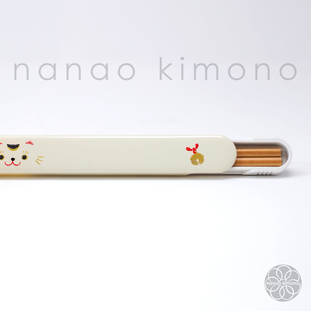 Bento Box - Maneki Neko White(Kokeshi) L