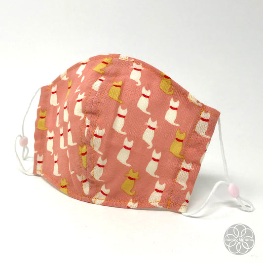 M Tenugui Face Mask - Cat Pink