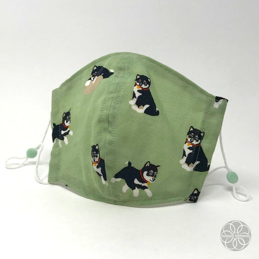XL Tenugui Face Mask - Shiba Green