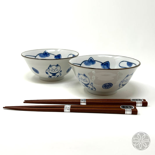 Bowls - Maneki Neko (Set of 2)