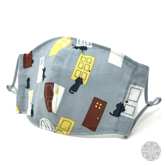 XL Tenugui Face Mask - Cat Door