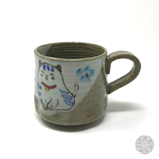 Mug - Cat with Blue Flower