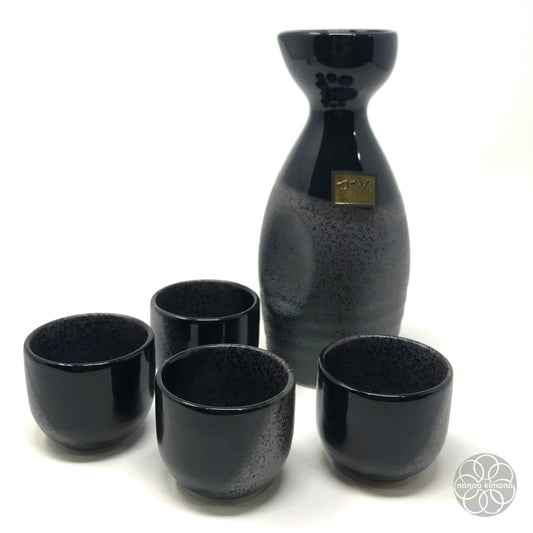 Sake Set - Black Half