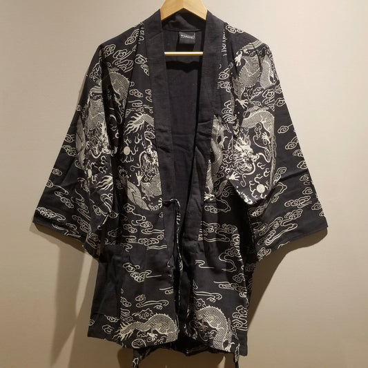 Noragi Kimono - Black Dragon