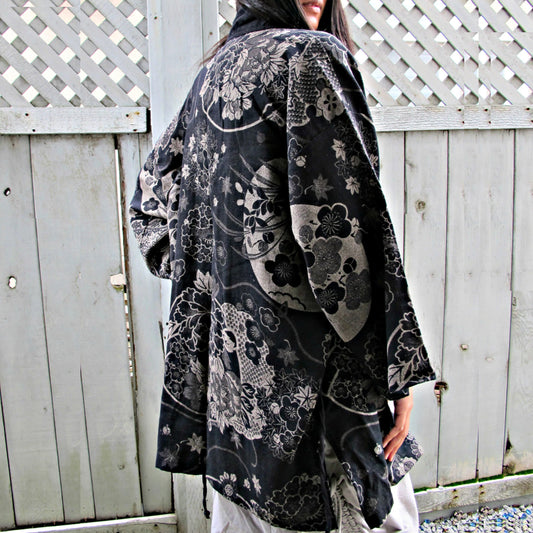 Noragi Kimono - Lotus Flower