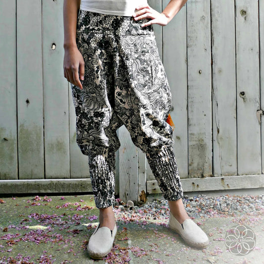 Ninja Pants - White Dragon