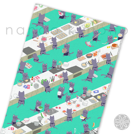 Tea Towel - Cooking Cat