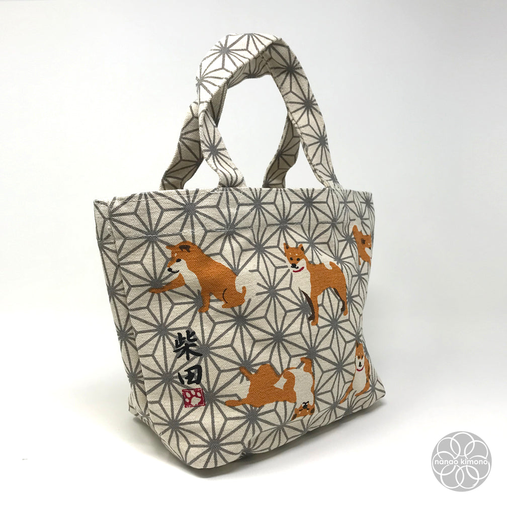 Tote Bag S - Shiba with Asanoha