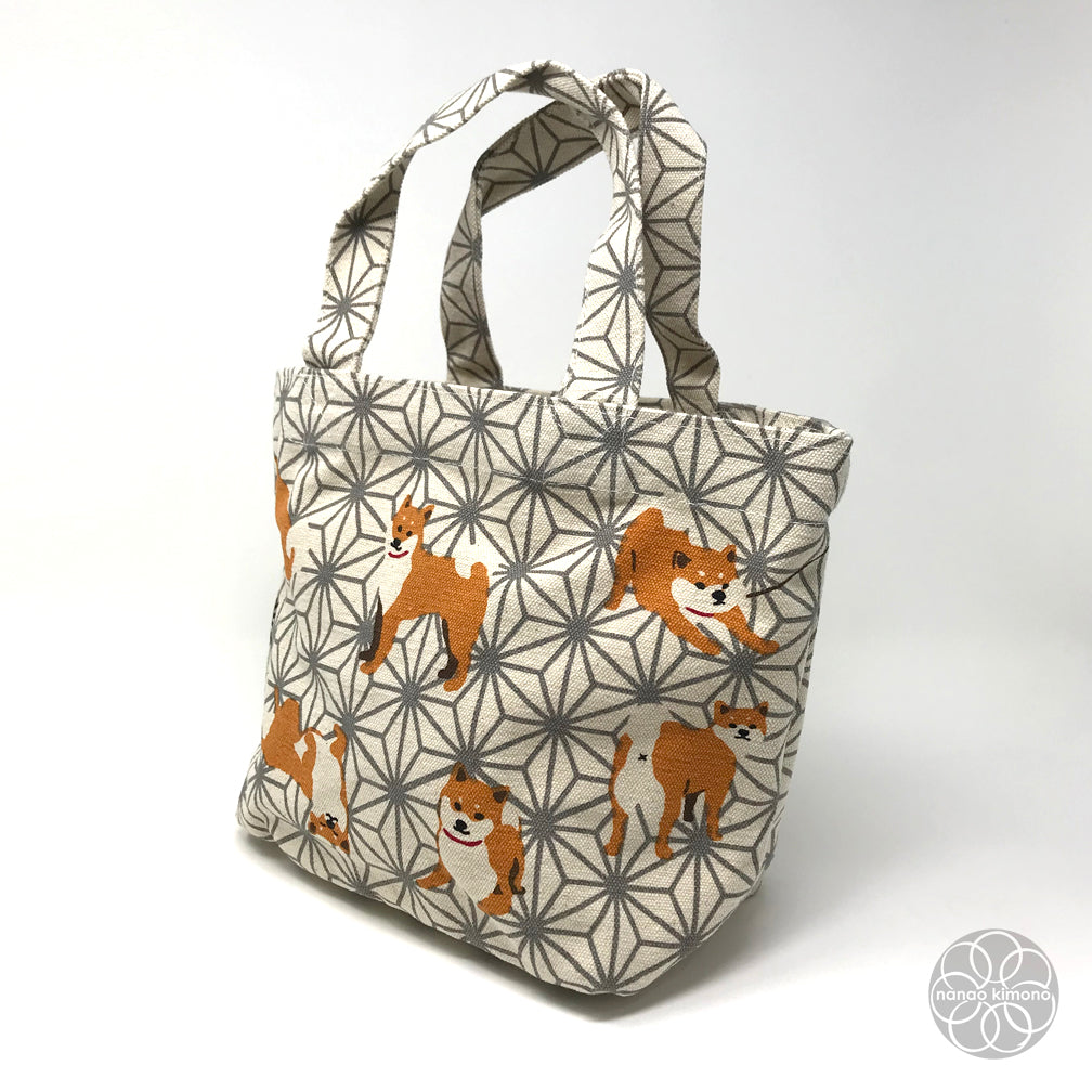 Tote Bag S - Shiba with Asanoha