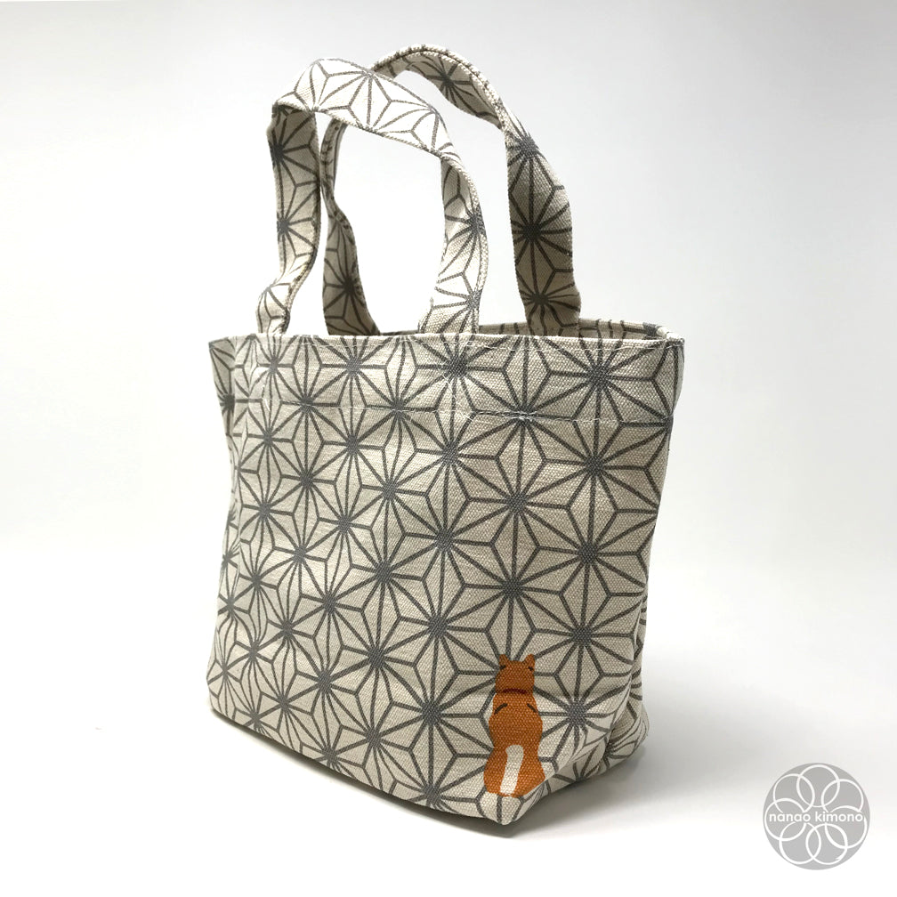 Tote Bag S - Shiba with Asanoha