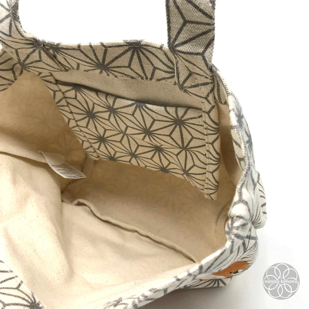 Tote Bag S - Shiba with Asanoha