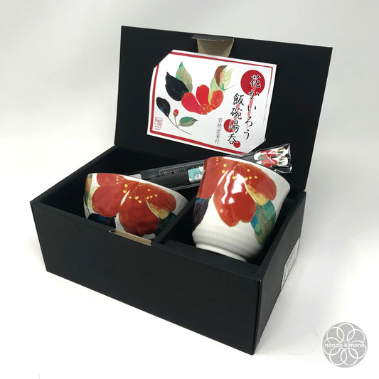 Camellia Set - Bowl, Teacup & Chopsticks
