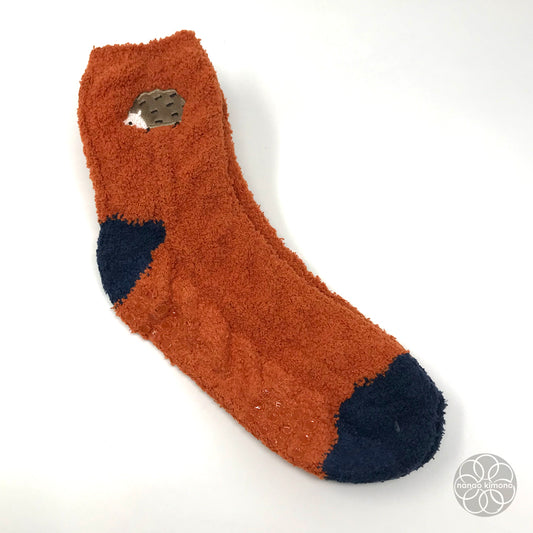 Reading Socks - Hedgehog Orange