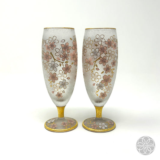 Wine Glasses - Sakura Gold (Set of 2)
