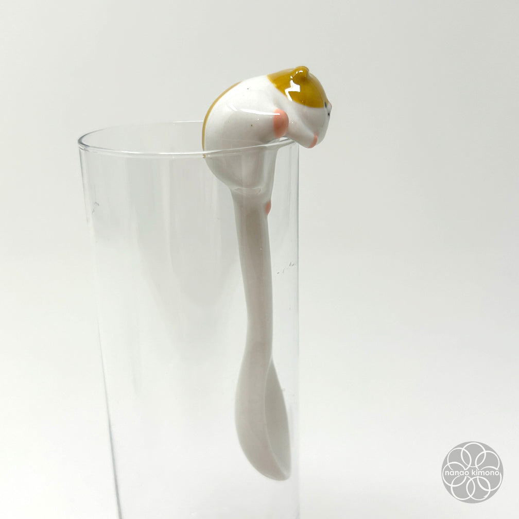 Ceramic Spoon - Escaping Hamster Brown