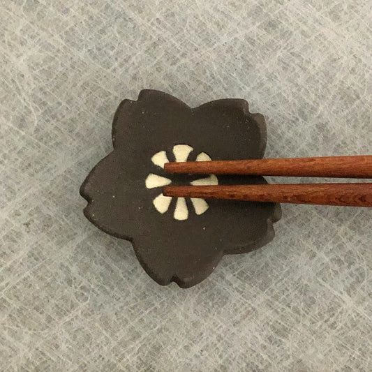 Chopstick Rest - Sakura (Black)