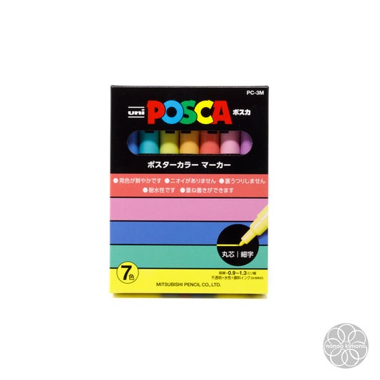 Posca - 7 Pastel Colours 0.9-1.3mm