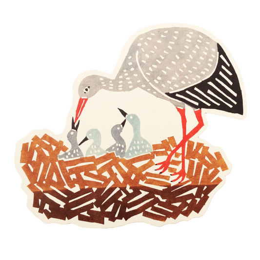 Greeting Card - Stork (Die-Cut)