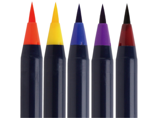SAI Watercolour Brush Pen - 5 Colour Set Autumn