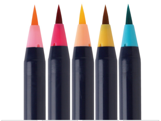 SAI Watercolour Brush Pen - 5 Colour Set Spring