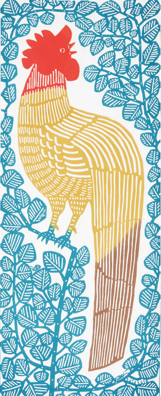 Tenugui Towel - Chicken Blue