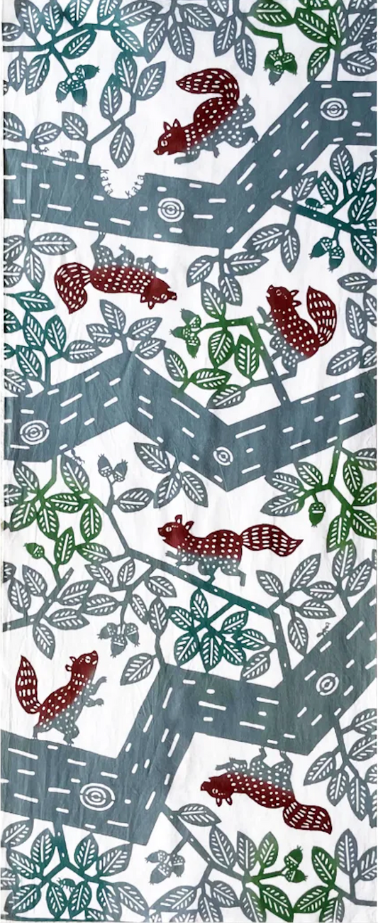 Tenugui Towel - Squirrels