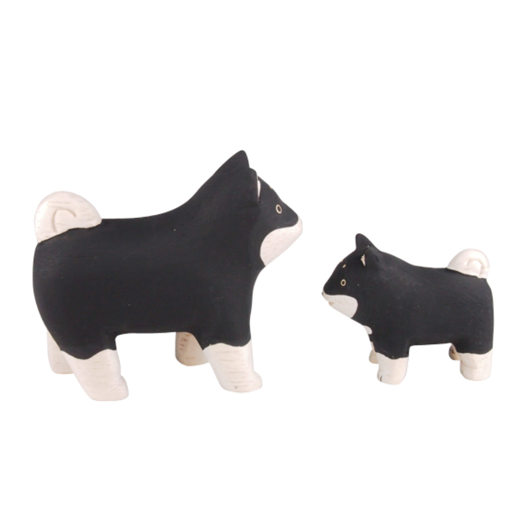 Wooden Animal Set - Shiba Dog